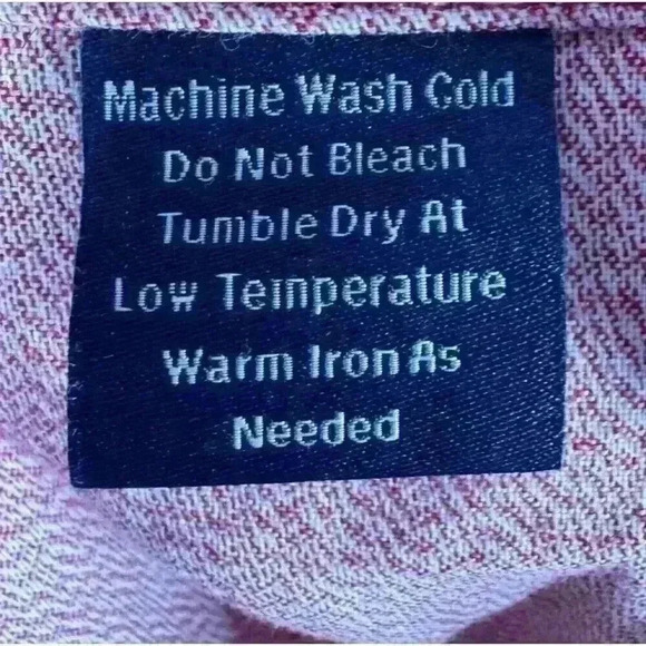 M Tailor Button Up Shirt Men's Small Red White Color Blend Button Collar XXL - Picture 5 of 6